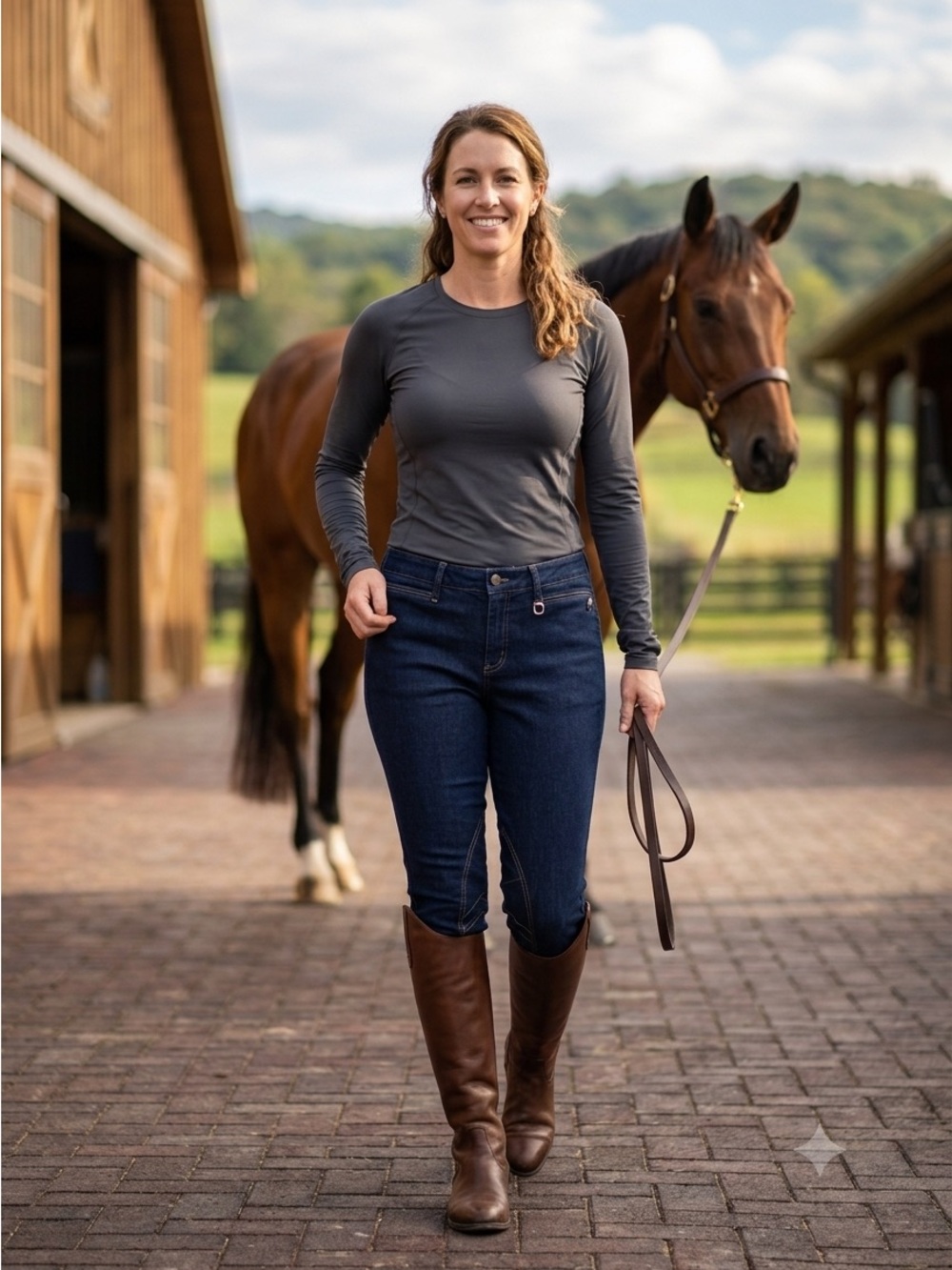 Lauren Jeans Co. Ralph Lauren Premium Equestrian Riding Jeans Dark Wash (B-1)